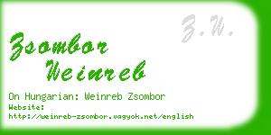 zsombor weinreb business card